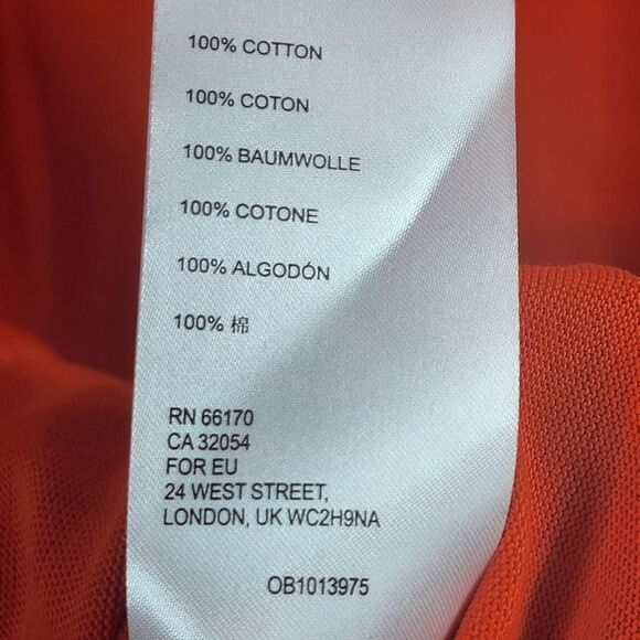 Anthropologie Anais Coral Orange Tunic Style 100% Cotton Dress Size Small - Picture 9 of 9